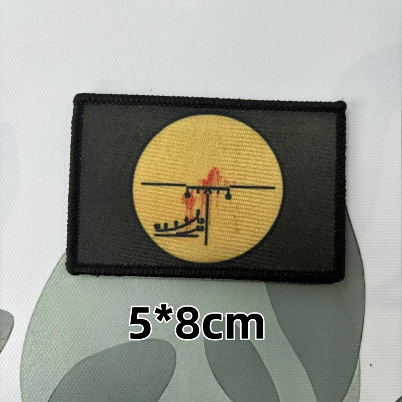 Parches tácticos de moral SNIPER, insignia de moral de alcance de francotirador militar PSO Dragonov, gancho y bucle del ejército, apliques de combate, pegatinas para mochila - imagen 4