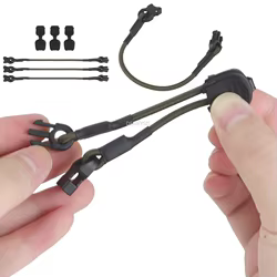 Cuerda de fijación multiusos táctica para caza al aire libre, herramienta para acampar, guantes, hebilla de Clip, herramientas de caza, cordón elástico para organizar, 3 uds.