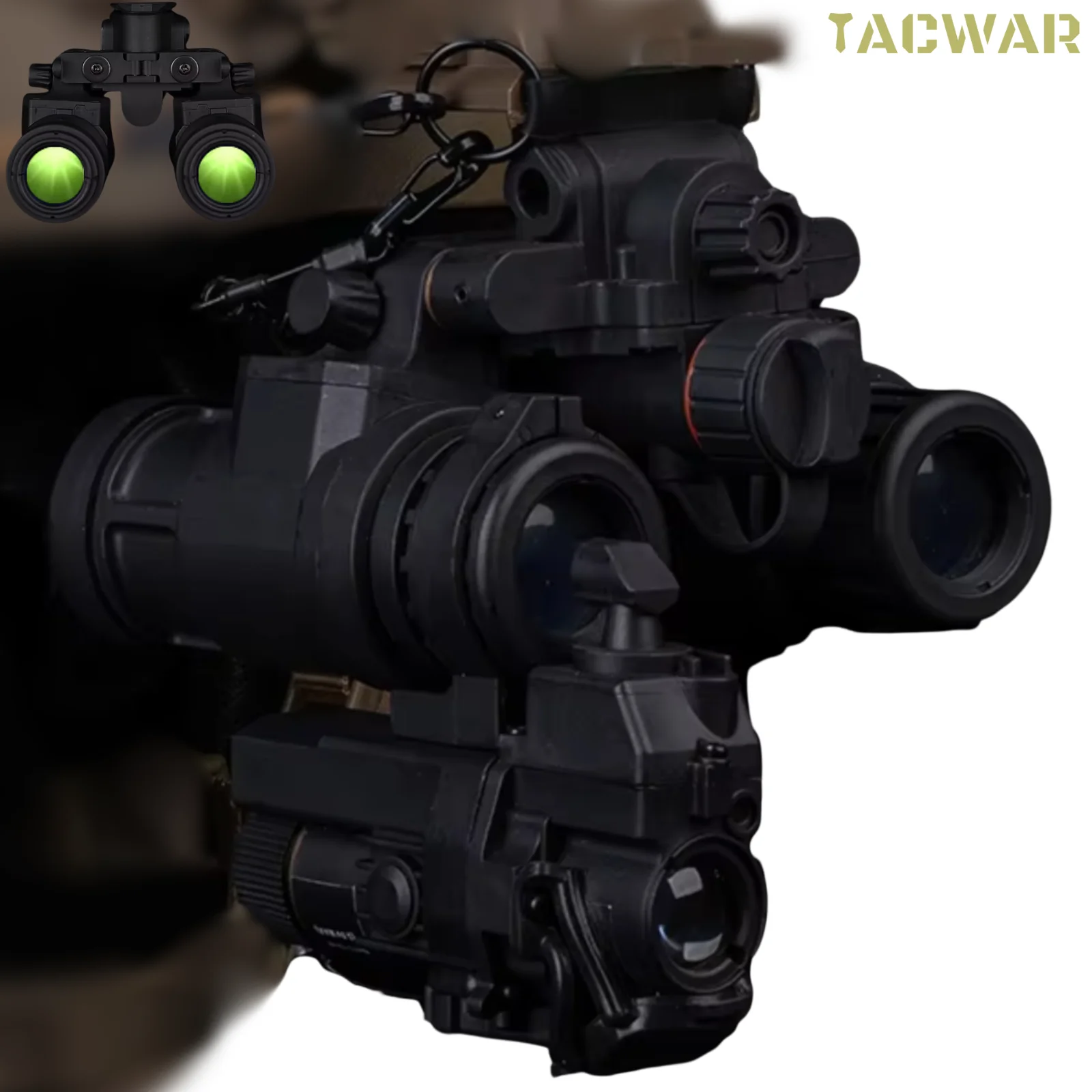 AN/PVS31 Gafas de visión nocturna binoculares de doble tubo, accesorios simulados con fusión térmica, casco Airsoft, accesorios para caza, Cosplay