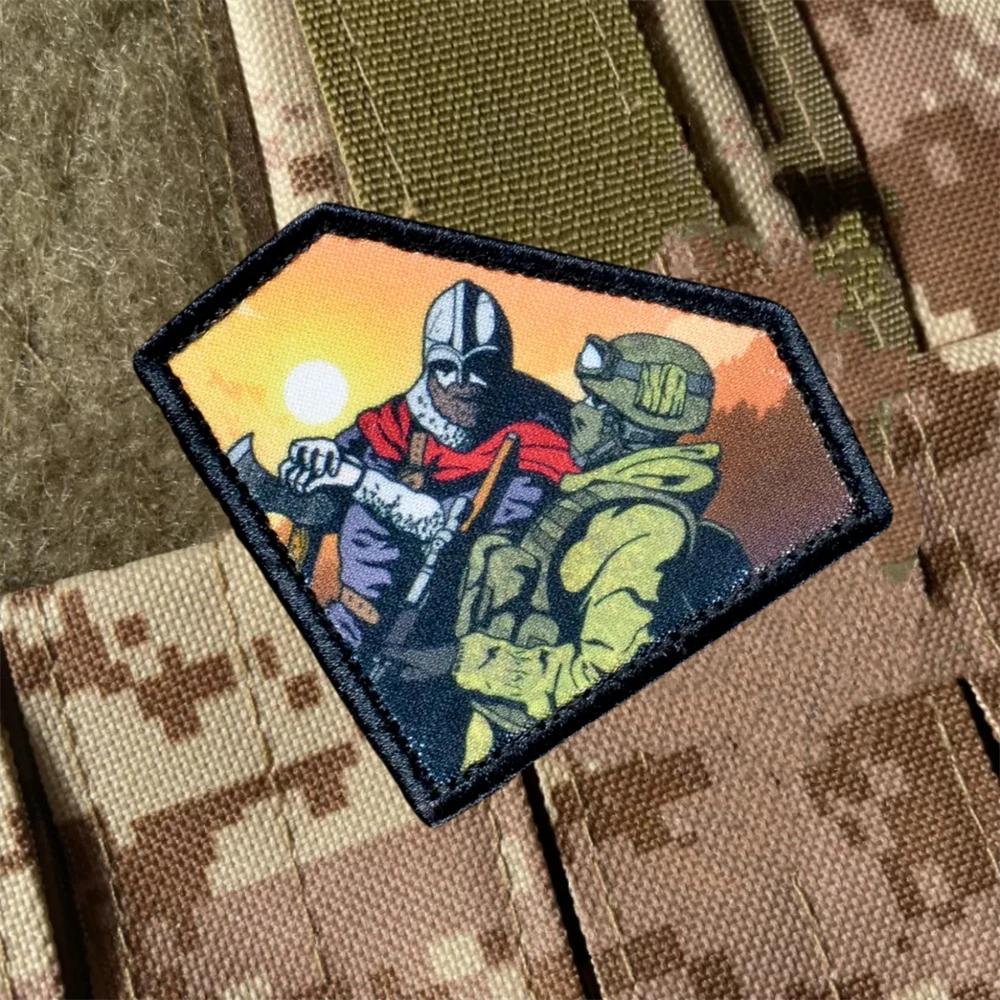 Parches impresos con insignia de moral de “genaciones”, brazalete táctico de soldado, gancho y bucle, accesorios para mochila militar rusa, pegatinas - imagen 3