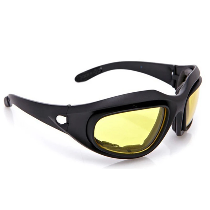 Gafas militares tácticas para desierto, 4 lentes del ejército C5, protección UV para exteriores, gafas de sol deportivas para caza, gafas de senderismo Unisex - imagen 3