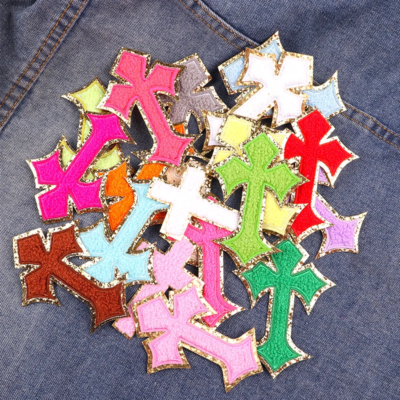 Faith-parches de chenilla bordados para ropa, letras de dibujos animados, parches para planchar, apliques, pegatina, coser, insignia, decoración, nuevo - imagen 4