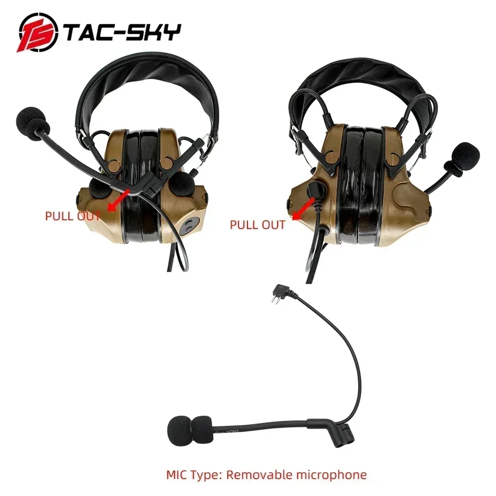 TAC-SKY Auriculares tácticos electrónicos COMTACII Pickup y reducción de ruido Auriculares Airsoft Protección auditiva Orejeras - imagen 4