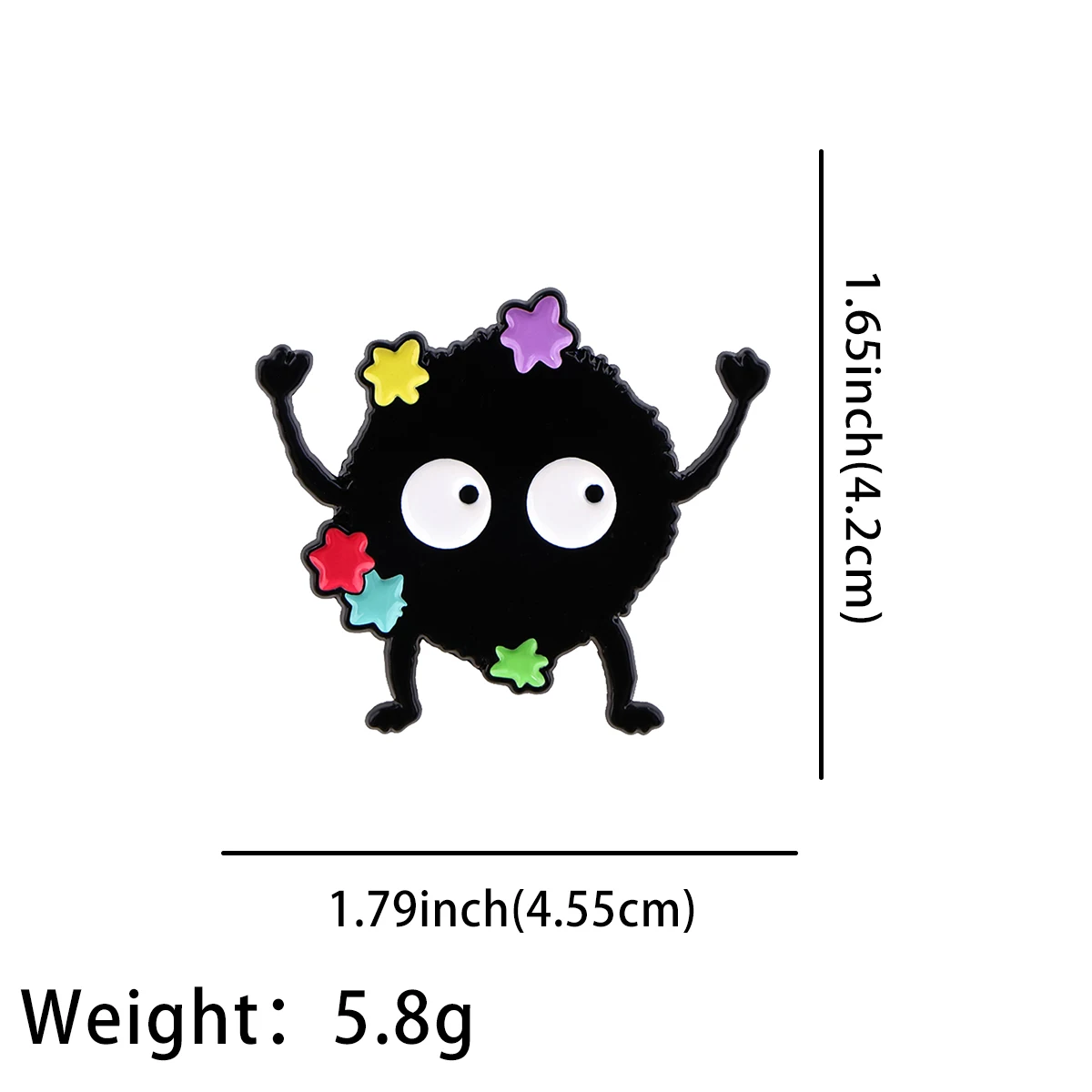 AD2912 Alfileres esmaltados de elfo de polvo negro, broche para mujer en ropa, insignias de Metal de Anime, alfileres de solapa para mochilas, accesorios de joyería - imagen 2