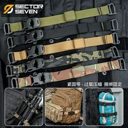 Mochila al aire libre, secuida con correa de compresión, accesorios externos, saco de dormir, soporte para cámara