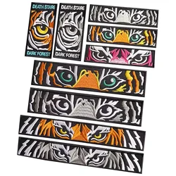Parche táctico bordado tigre bosque oscuro con mirada mortuoria