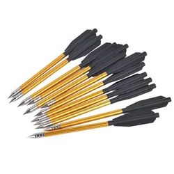 Pernos de ballesta de 6,5 ", 160mm, 9g, puntas de punta de acero para arco en caja para estante triangular de 50-80 libras para accesorios de práctica de caza