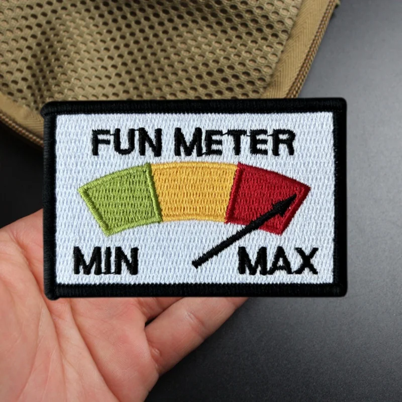 Parche táctico de medidor divertido, brazalete bordado, insignia de moral, gancho, parches militares, mochila, pegatinas para ropa - imagen 5