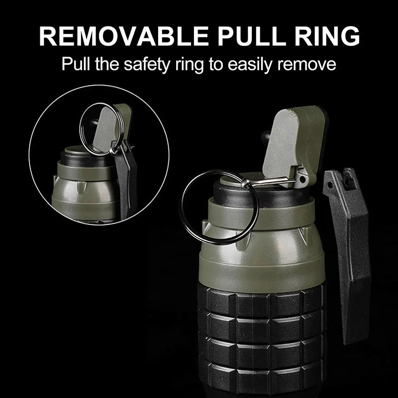 Modelo de juguete simulado de granadas de mano ABS con anillo extraíble, adornos decorativos espaciales de almacenamiento para accesorios de caza - imagen 3