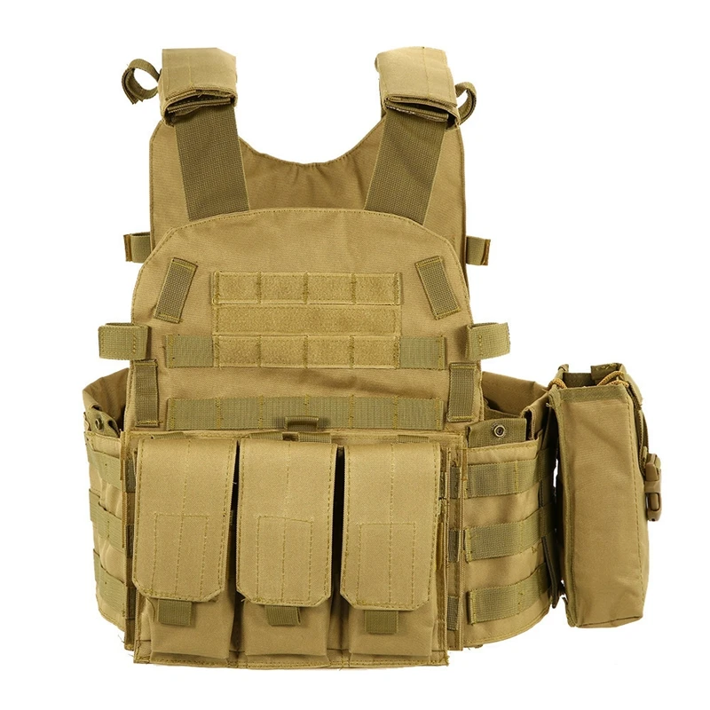 Chaleco Modular de camuflaje Molle para hombre, ropa de combate táctico de nailon, Multicam, para caza al aire libre, 6094 - imagen 5