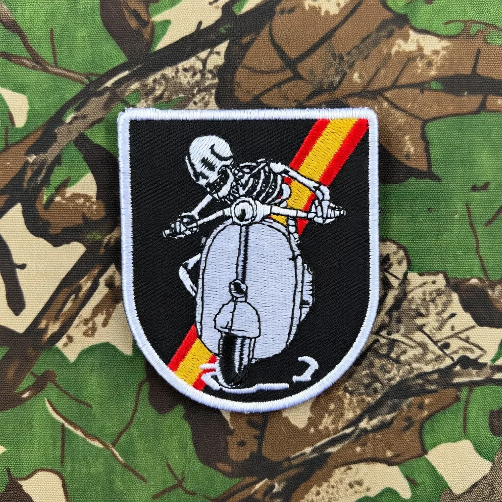 Parche bordado velcro bandera alemana – gancho y bucle táctico - imagen 2