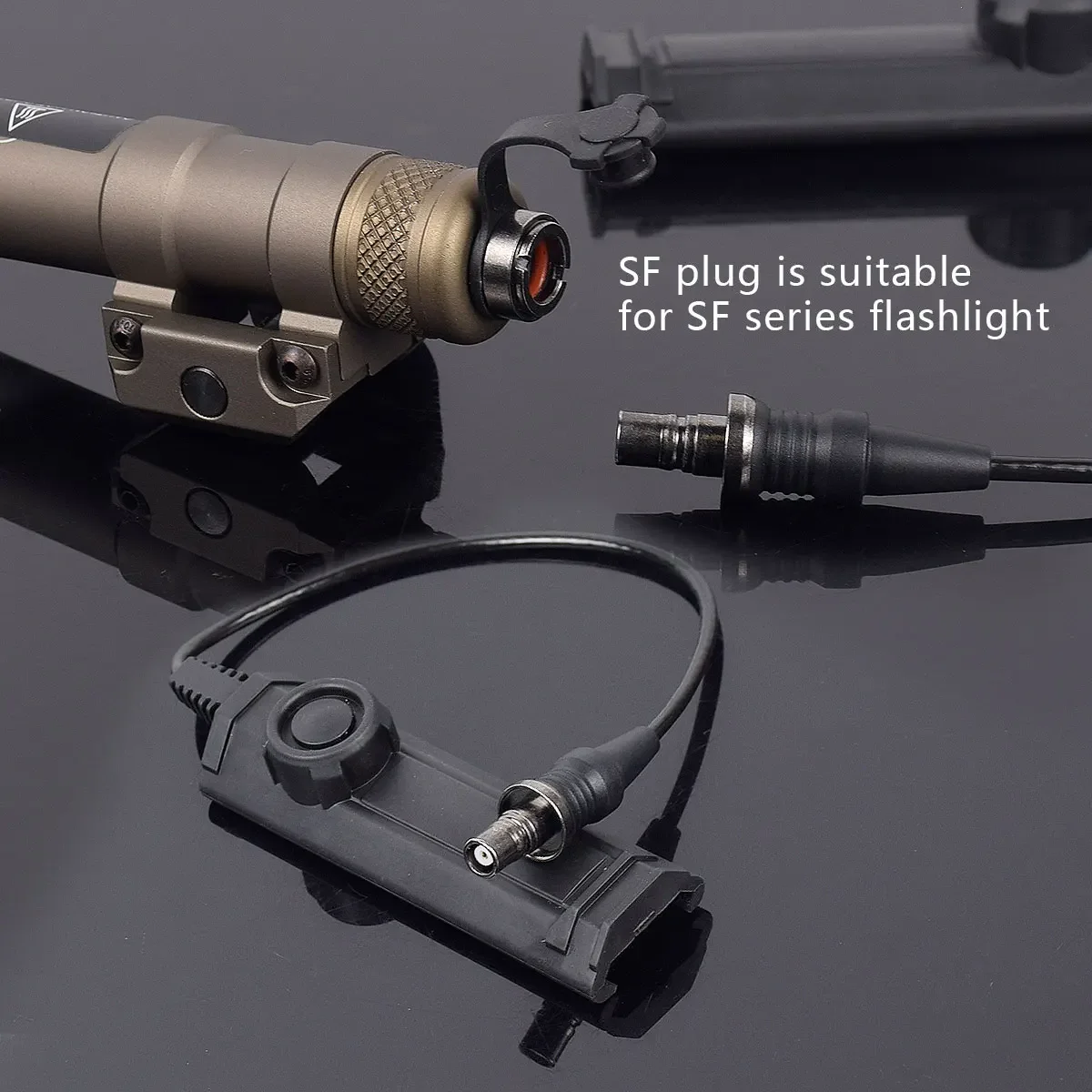 Botón de interruptor de presión de doble función remoto táctico Surefire M300 M600 M951 M952 para arma Airsoft, luz PEQ compatible con riel Pictinny - imagen 4
