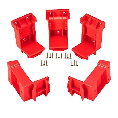 Soporte de herramientas eléctricas 2 en 1, soporte de suspensión de montaje de batería para Dewalt 20V para Milwaukee 18V, soporte de estante de almacenamiento de herramientas de batería, 5 uds. - imagen 3