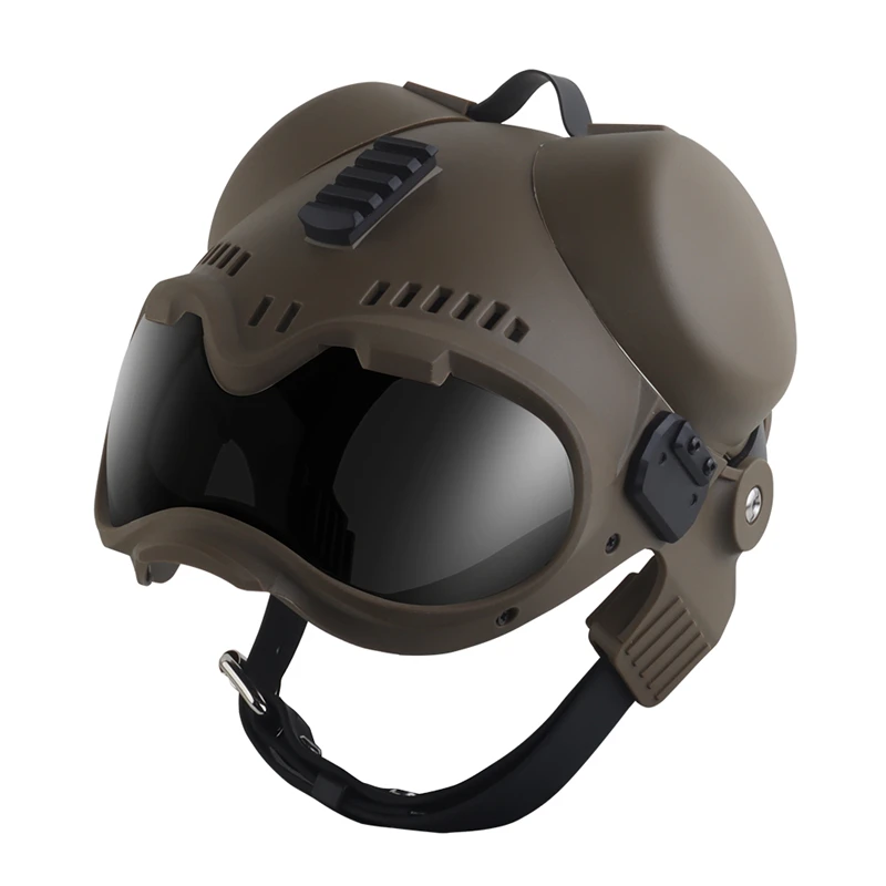 Cascos de entrenamiento para perros CS, casco protector de motocicleta para mascotas, perros grandes, patrulla, perro pastor, con gafas, casco táctico para caza para perros - imagen 4