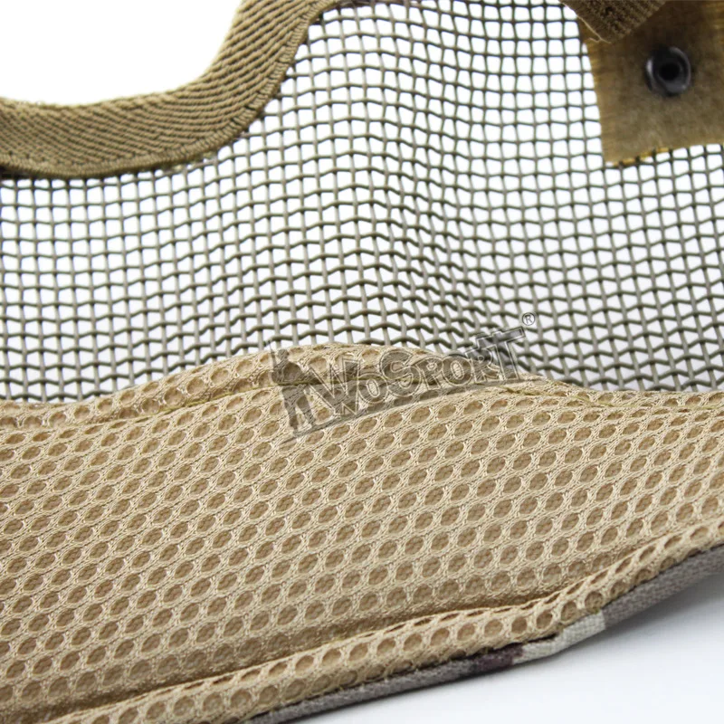 Máscara de camuflaje táctico de batalla para montar, máscara de alambre V2, protección para la cara y los oídos al aire libre, salvaje - imagen 4