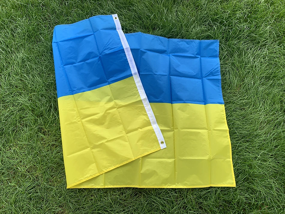 Bandera de Ucrania 90x150cm poliéster azul y amarillo - imagen 5