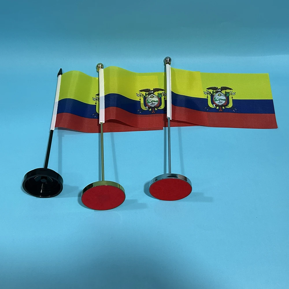 Bandera Ecuador poliéster para escritorio – Decorativa y ligera - imagen 2