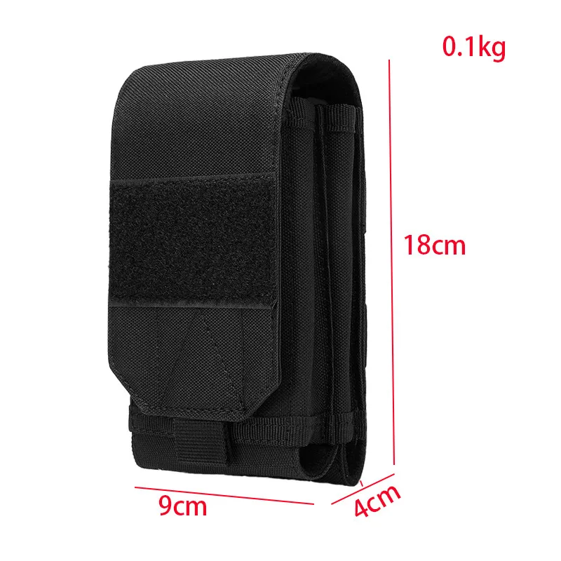 Bolsa para teléfono móvil con láser Molle doble, cinturón táctico EDC, soporte para accesorios de cintura, bolsa para acampar al aire libre, paquete para teléfono móvil - imagen 4