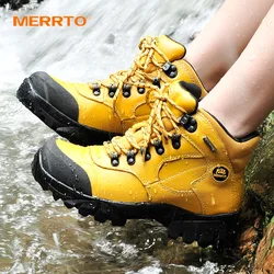 MERRTO botas senderismo mujer piel vaca impermeable