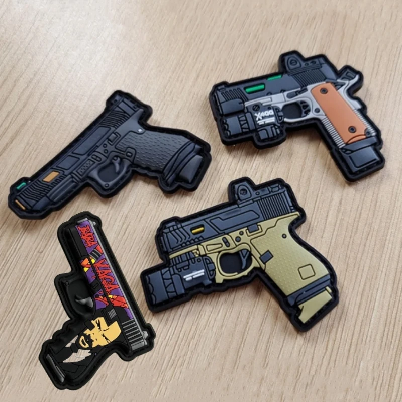 Parches para casco de pistola, insignia de moral de PVC, parche para pistola X400, pegatinas con emblema para mochila táctica militar