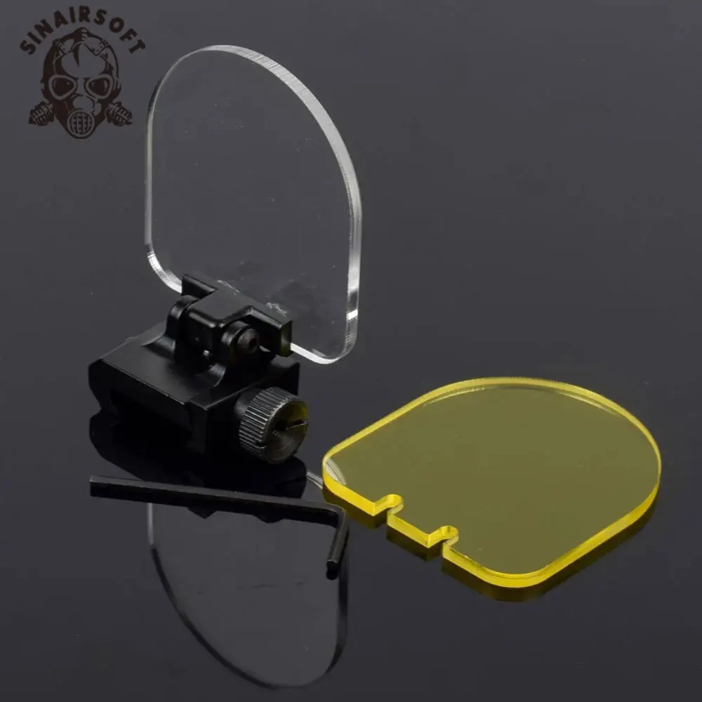 Soporte de alcance abatible táctico, cubierta protectora de lente transparente a prueba de balas, mira telescópica Airsoft, accesorios de mira de punto rojo para caza - imagen 4