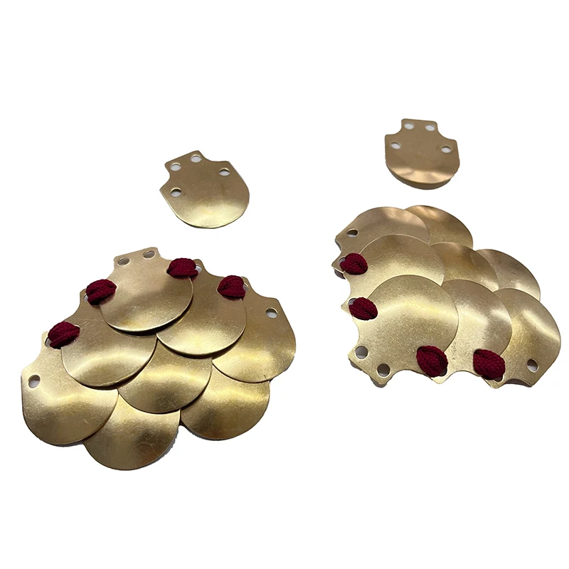 500 piezas de placas de armadura de escamas de pescado de metal 30x40 mm, materiales de bricolaje para armadura y casco chino de cosplay