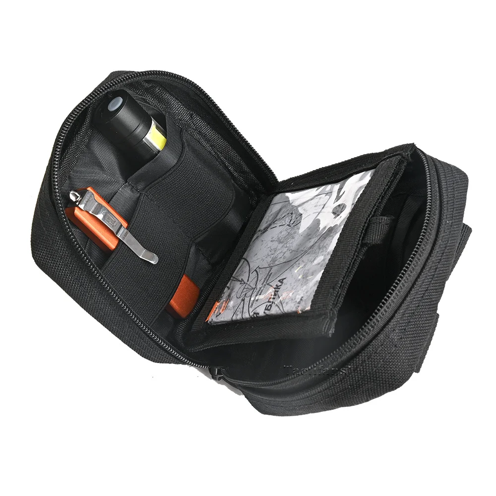 Bolsa táctica EDC Micro Molle, bolsa de cintura, Mini cuchillo, brújula, linterna, tarjeta, bolsa de almacenamiento, cinturón, acampar al aire libre, caza - imagen 5
