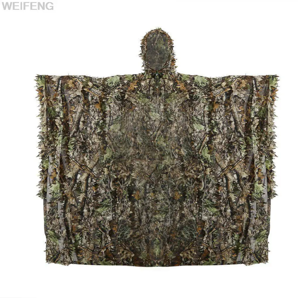 Traje Ghillie de caza para adultos, traje de tiro CS, ropa de combate militar táctica transpirable, conjunto de camuflaje biónico de hojas 3D - imagen 4