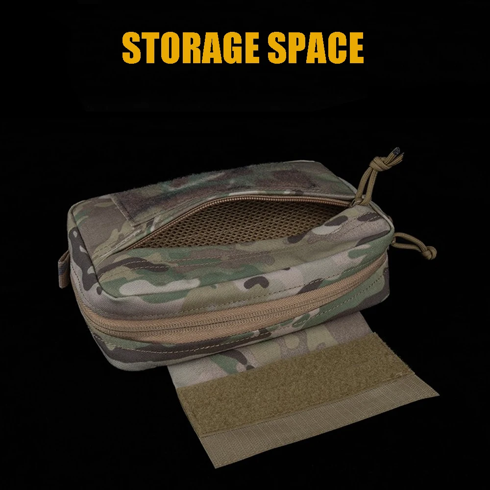 Bolsa táctica serie R con Panel de gancho y bucle, Kit de transporte Abdominal, bolsa para chaleco Airsoft, placa transportadora, aparejo de pecho - imagen 4