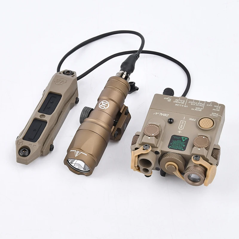 Wadsn DBAL-A2 rojo verde azul punto láser M300A caza explorador juego de luces DBAL A2 táctico blanco linterna LED interruptor de presión - imagen 5