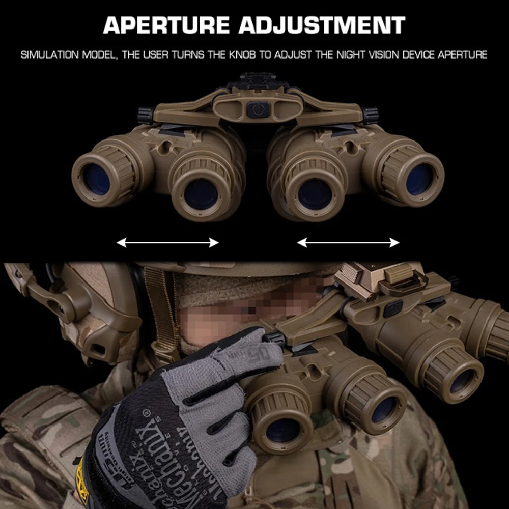 GPNVG-18 NVG modelo simulado versión de volteo lateral casco táctico rápido gafas de visión nocturna de cuatro tubos accesorios simulados - imagen 5