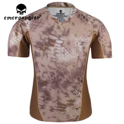 Emersongear, capa Base ajustada de piel táctica, camisetas de camuflaje para correr, camiseta absorbente de sudor, camisetas, pantalones cortos absorbentes, manga al aire libre