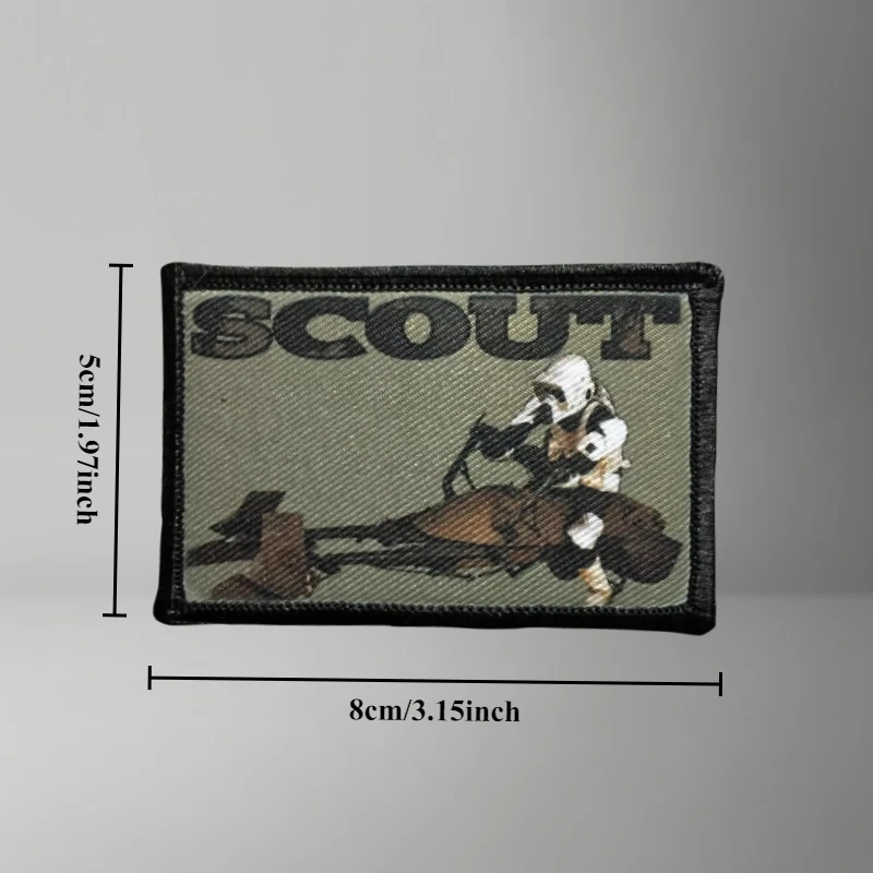 Parche impreso SCOUT para ropa, insignia de moral táctica, parches militares con gancho y bucle, pegatinas para mochila, apliques - imagen 3