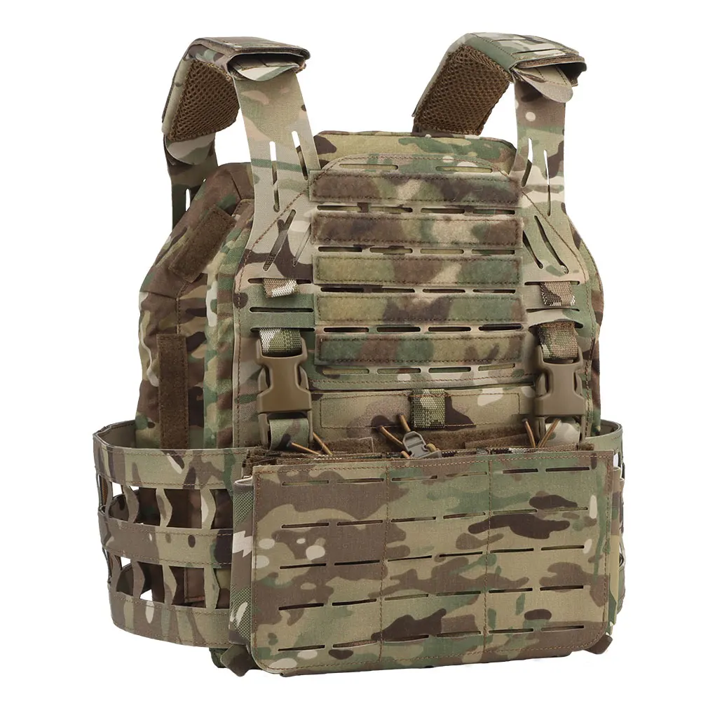 Chaleco táctico MOLLE corte láser con hombreras – Caza y outdoor