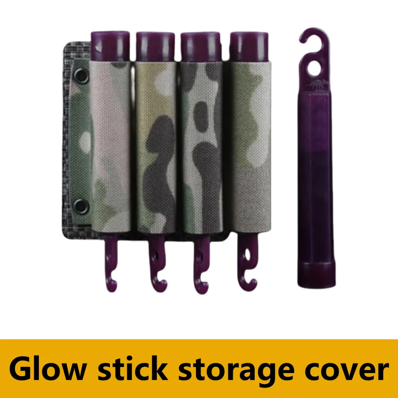 Cubierta de almacenamiento de palo fluorescente de rescate de supervivencia para acampar al aire libre, accesorios para equipos al aire libre, sistema MOLLE de montaje - imagen 2