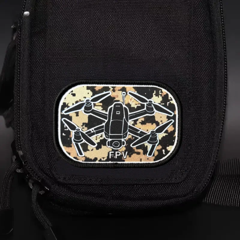 Parche táctico "DRONE", insignia de moral militar, impresión de gancho y bucle, mochila, accesorios de decoración de ropa, pegatinas, brazalete
