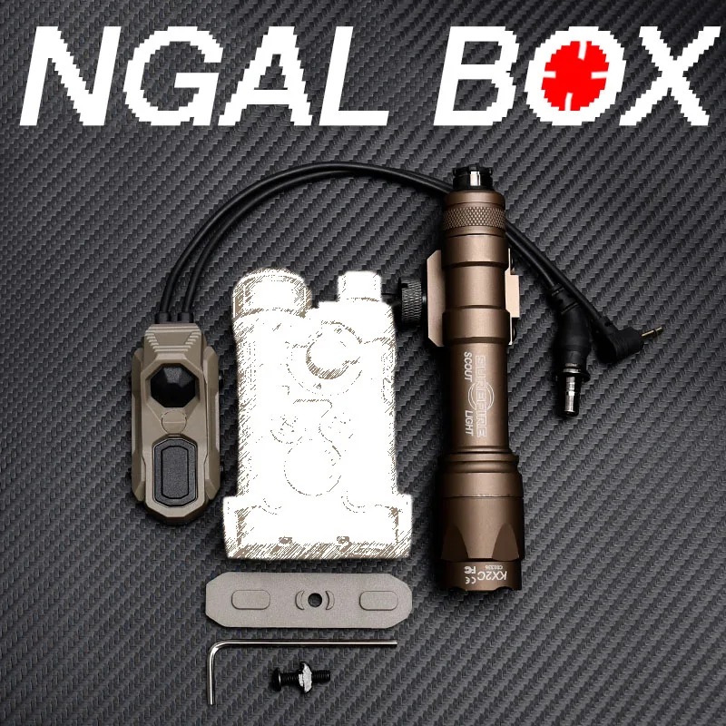 Caja de batería NGAL Surefir M300 M600 linterna AXON SF + 2,5mm enchufe interruptor de doble Control con caja de almacenamiento