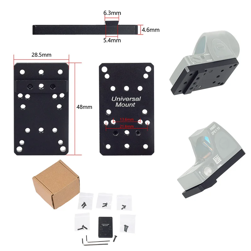 Óptica táctica Universal, Base de mira de punto rojo, serie A1, B1, C1, D1, E1, F1, soporte de alcance para placa adaptadora de montaje 1911 HK USP P226 XD - imagen 2