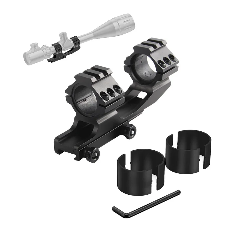 Soporte voladizo para alcance de 30mm y 1 pulgada con riel Picatinny superior de 20mm, base de 20mm, doble anillo, para caza, accesorios para pistola de juguete