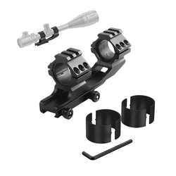 Soporte voladizo para alcance de 30mm y 1 pulgada con riel Picatinny superior de 20mm, base de 20mm, doble anillo, para caza, accesorios para pistola de juguete