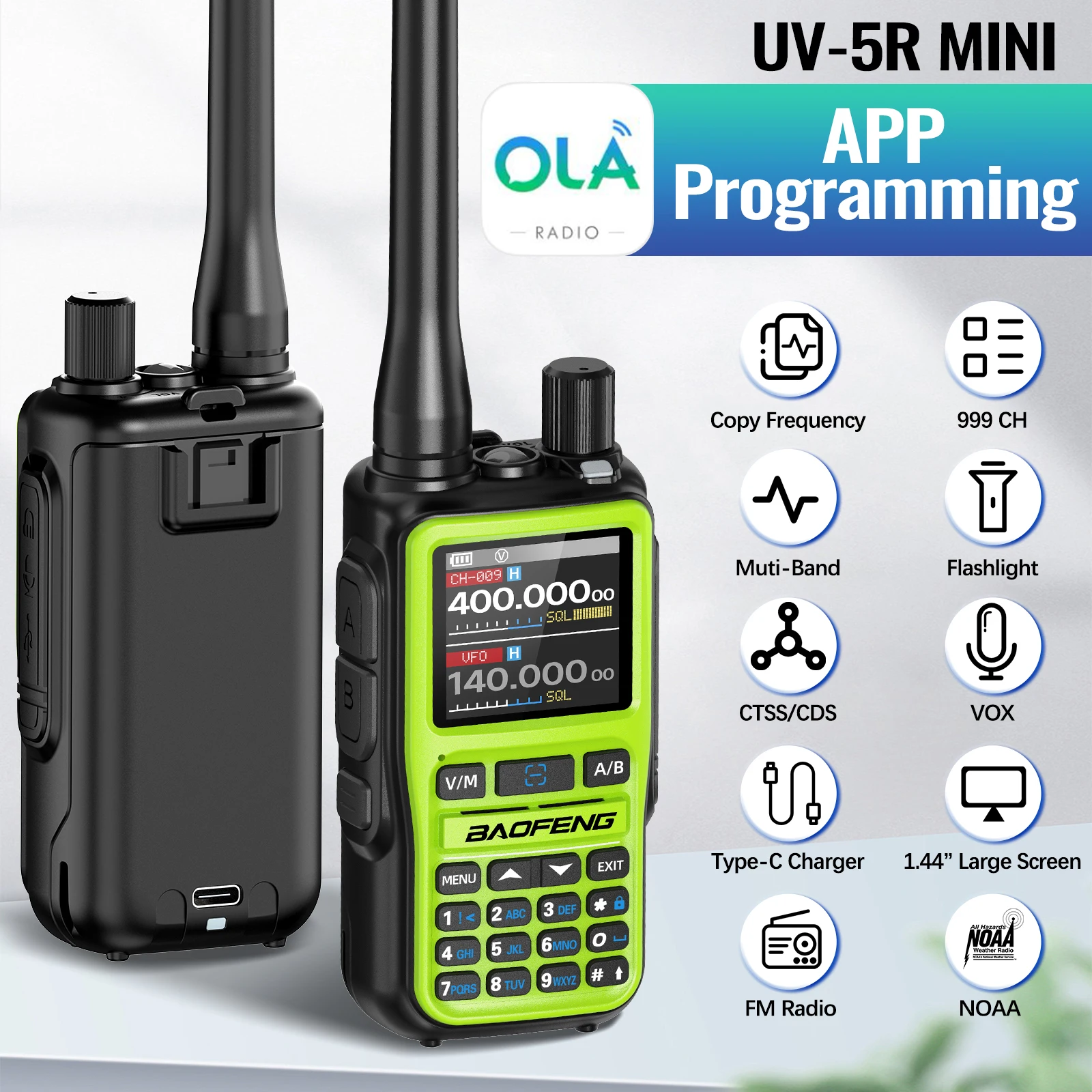 Baofeng UV-5R Mini walkie talkie Bluetooth largo alcance - imagen 4