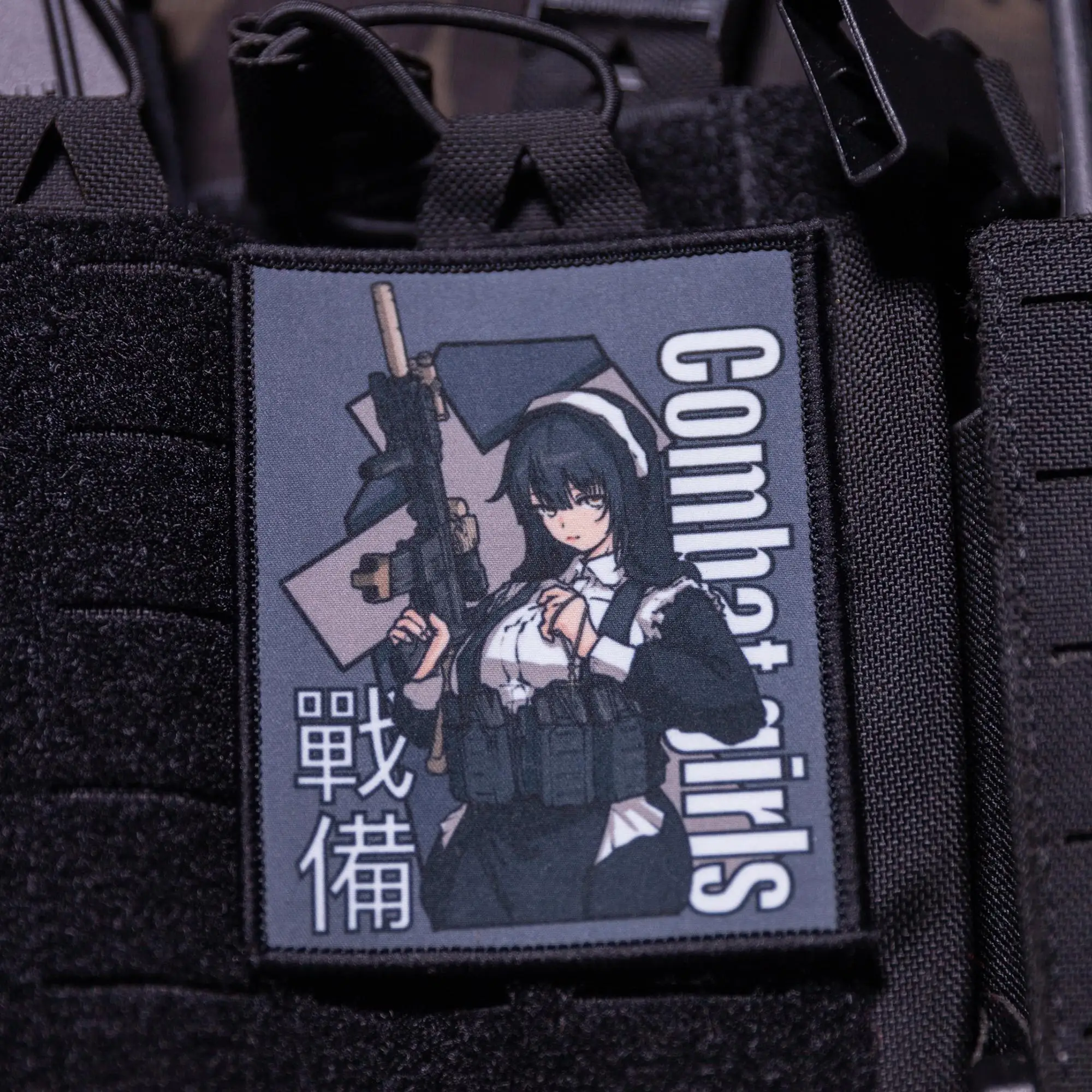 Parche de la Costa Dorada de la monja de la chica de combate, insignia de la chica de la pistola táctica impresa para ropa, mochila, decoración de brazalete - imagen 3