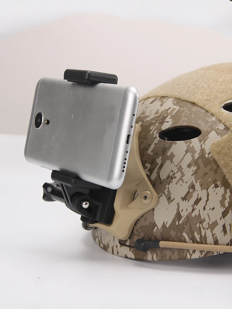 Soporte para teléfono táctico de caza, adaptador de montaje para cámara deportiva, soporte para casco táctico rápido Mich - imagen 5