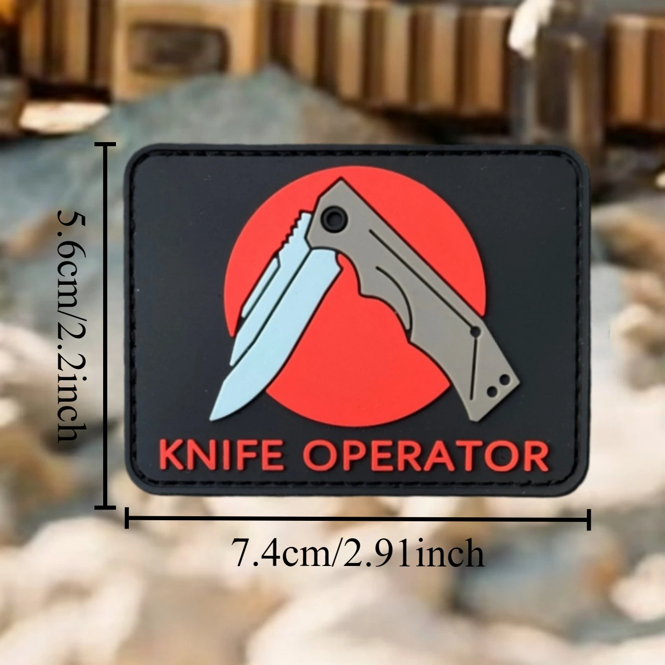 Parches de PVC con insignia de moral de operador de cuchillo para ropa, apliques personalizados militares tácticos, parche de gancho y bucle, pegatinas para mochila - imagen 2