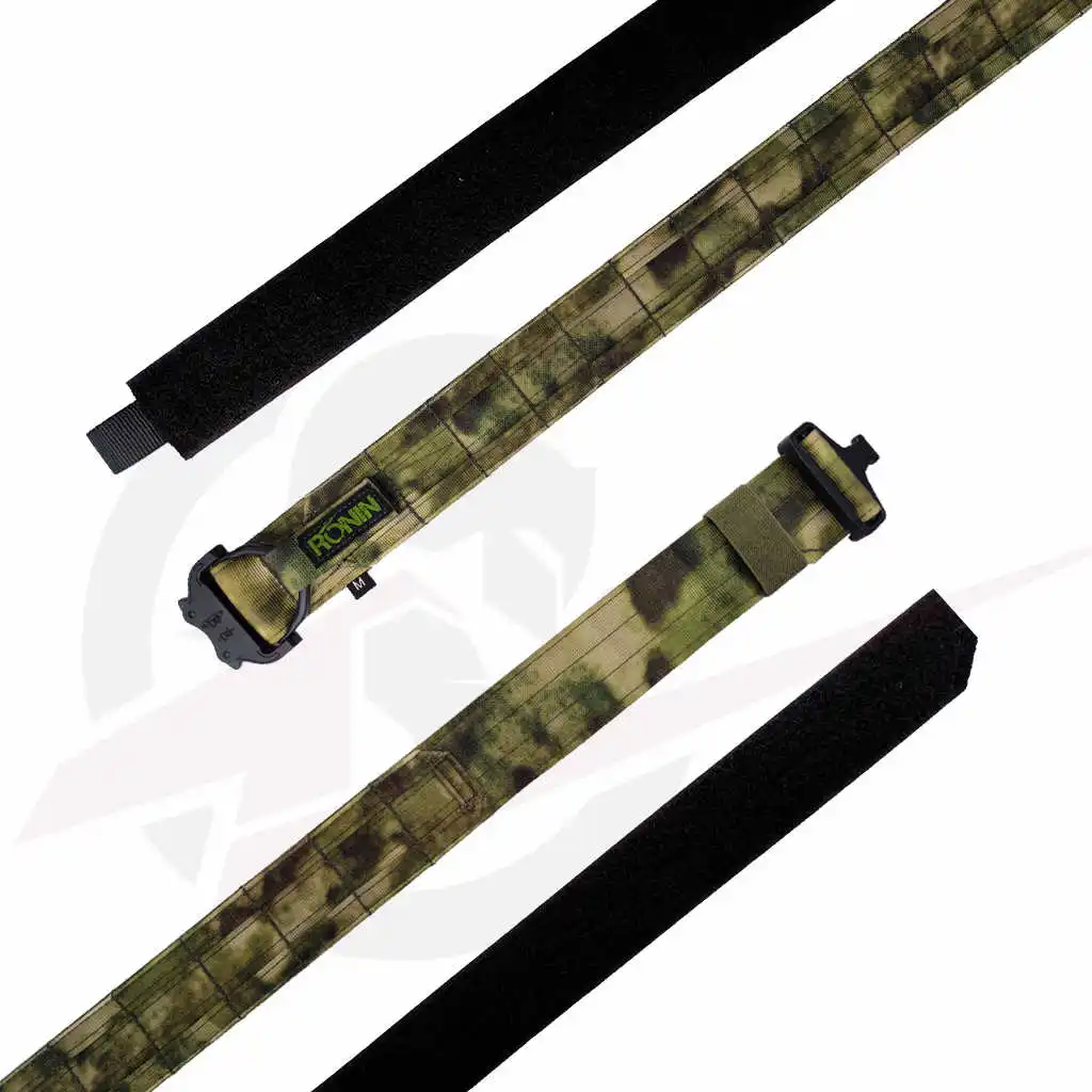 Cinturón táctico de plataforma MOLLE estilo Ronin - Cinturón de combate MOLLE de doble capa de 2 pulgadas con hebilla fundida a presión de alta resistencia de liberación rápida - imagen 5