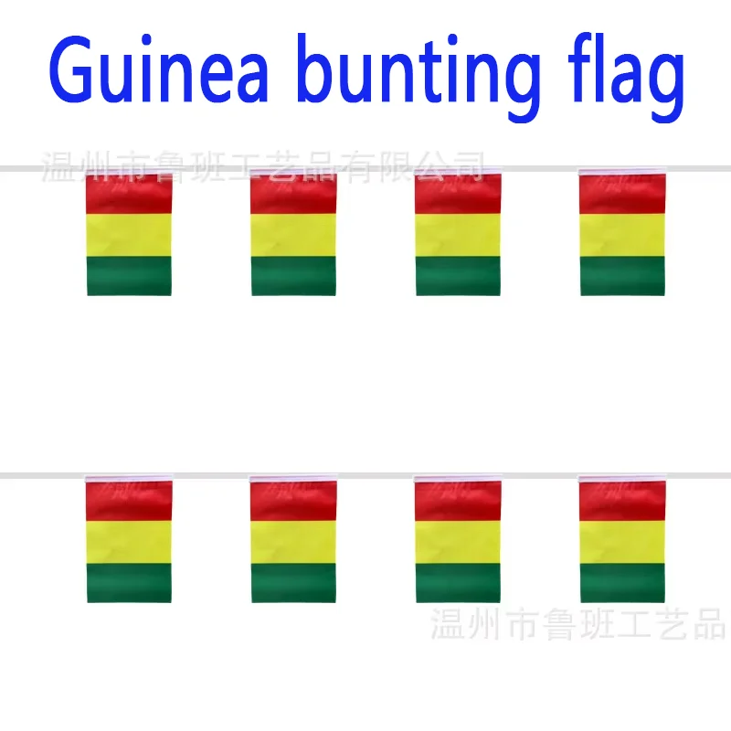 BANDERA DE SKY 14x21 cm banderas de banderines de Guinea 20 unids/lote banderas de cuerdas de Guinea banderín Banner Festival fiesta vacaciones para decoración - imagen 2