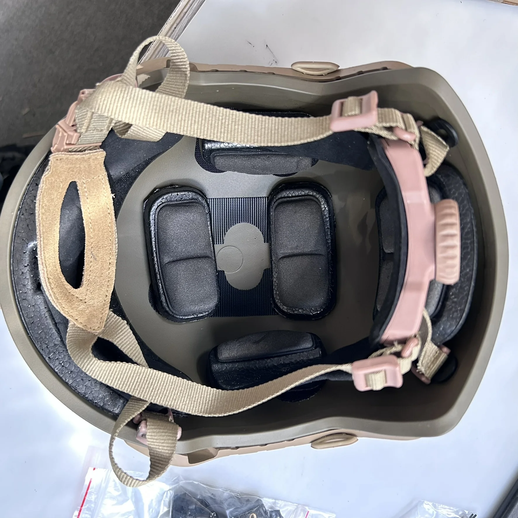 Casco de combate táctico de fibra de vidrio de corte alto ECH de próxima generación MICH2001 - imagen 2