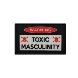 Parche bordado Toxic Masculinity – Velcro táctico para mochila y gorra