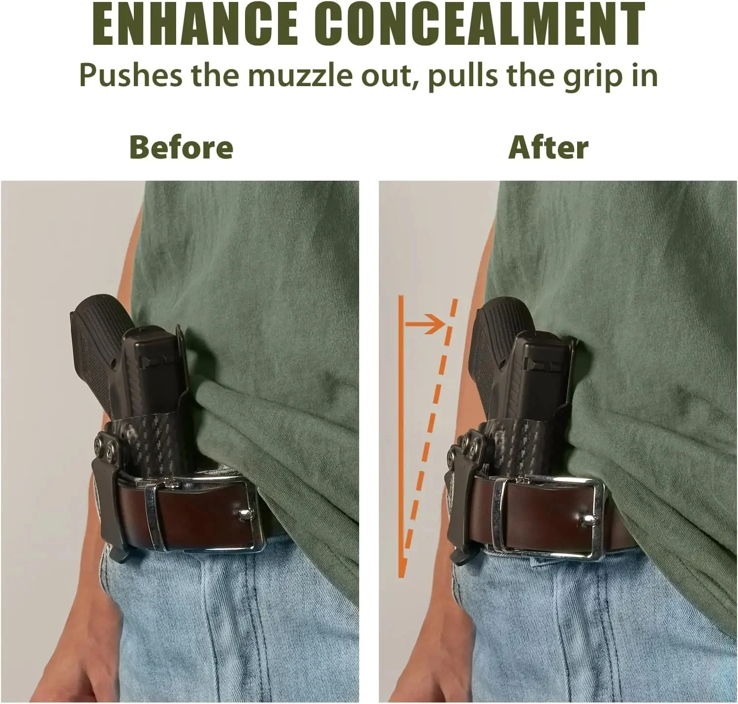 4 Uds. De espuma IWB, funda para pistola, apéndice de cuña, almohadilla de transporte oculta, funda para pistola, almohadilla antideslizante, cuña para pistola Kydex, herramienta para funda para pistola - imagen 5