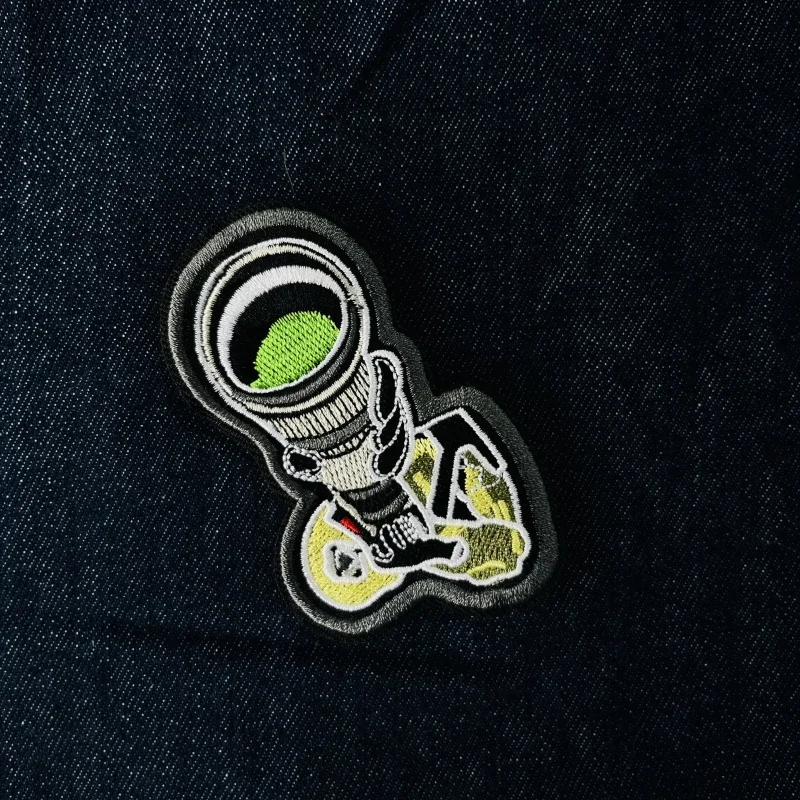 Parches de Velcro bordados de cocodrilo para morder, insignia de moral para exteriores, brazalete de hombre salvaje, accesorios tácticos, pegatina de mochila - imagen 2